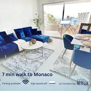 Luxurious Flat At 5 Min By Walk To Monaco, Free Parking And Sea View Appartement Beausoleil